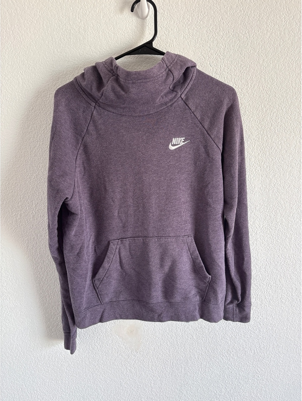 Nike Medium Purple Pullover Hoodie with White Logo